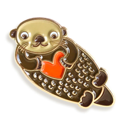 W'otter Fun Travel Buddies Keychain + Pin Gift Set