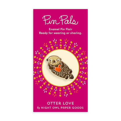 Otter Love Enamel Pin