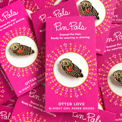 Otter Love Enamel Pin