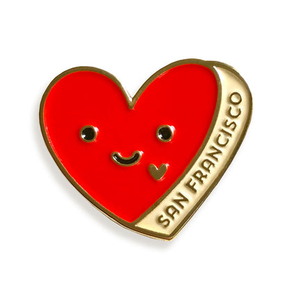 San Francisco Heart Enamel Pin