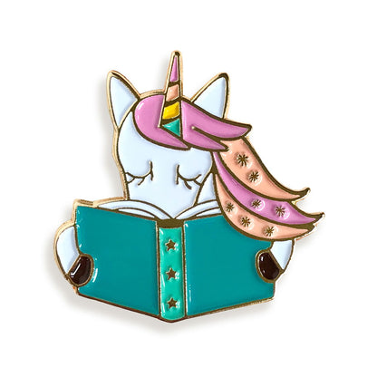 Reading Unicorn Enamel Pin