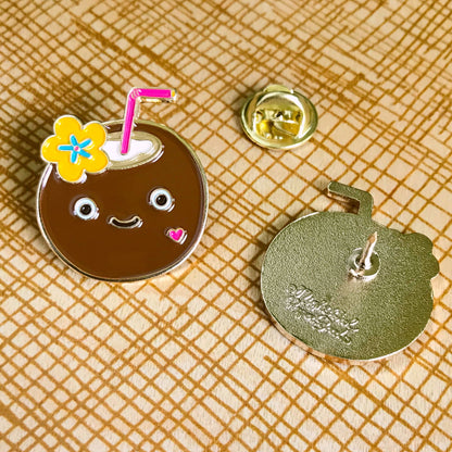 Coconut Enamel Pin