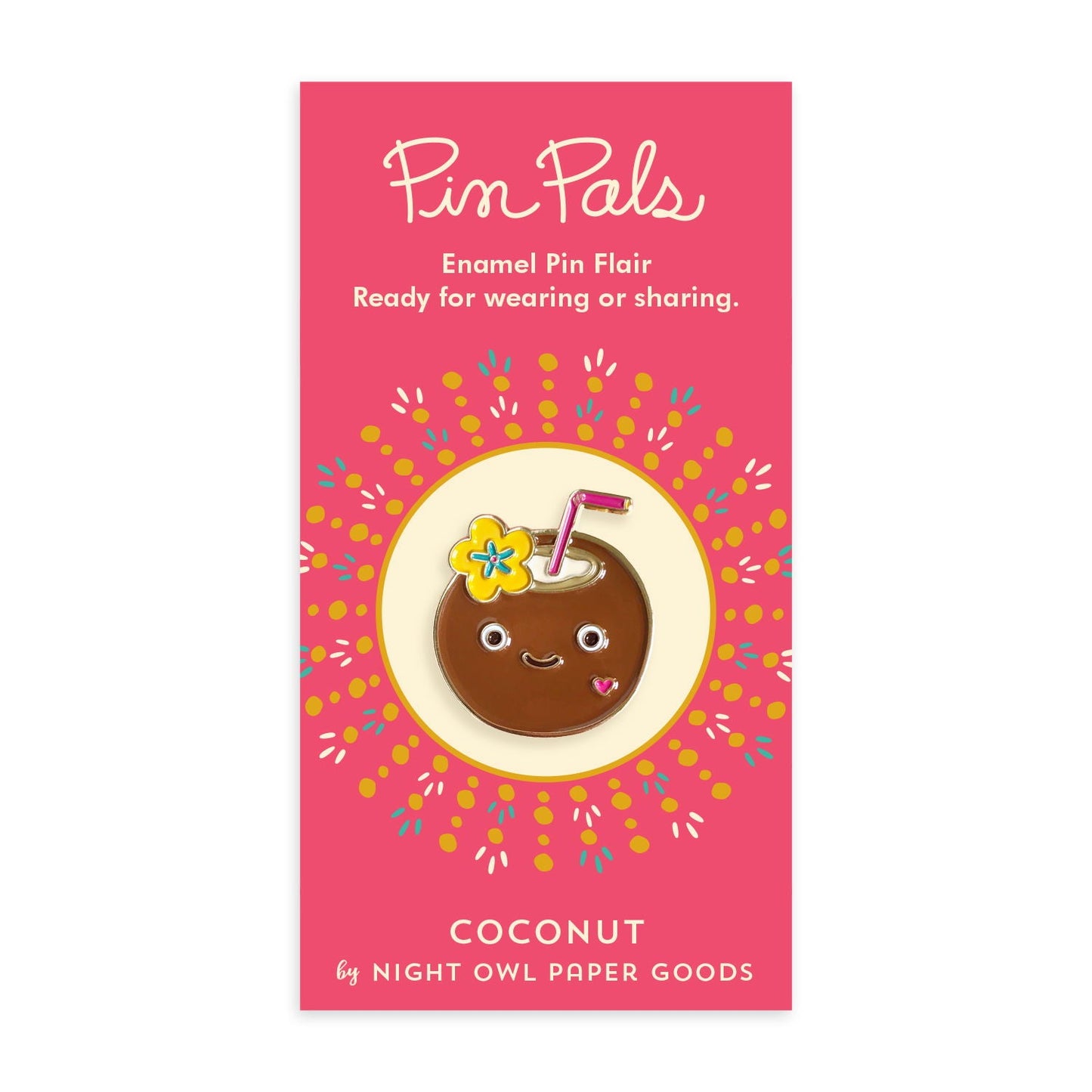 Coconut Enamel Pin