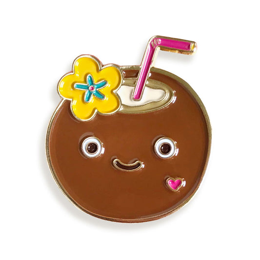 Coconut Enamel Pin
