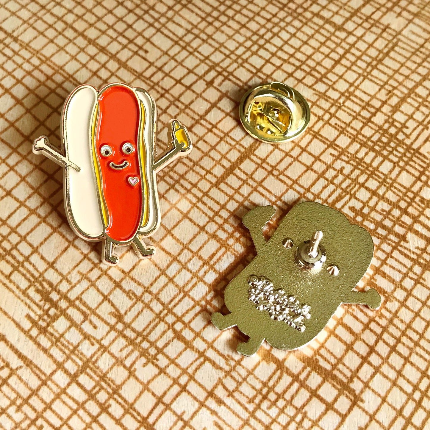 Hot Dog Enamel Pin