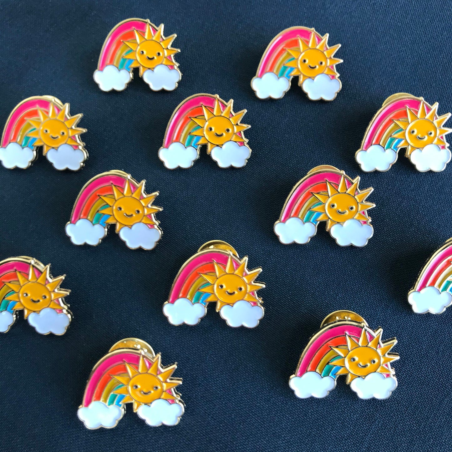 Sunny Rainbow Enamel Pin