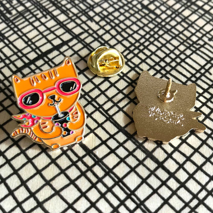 Cool Cat Enamel Pin