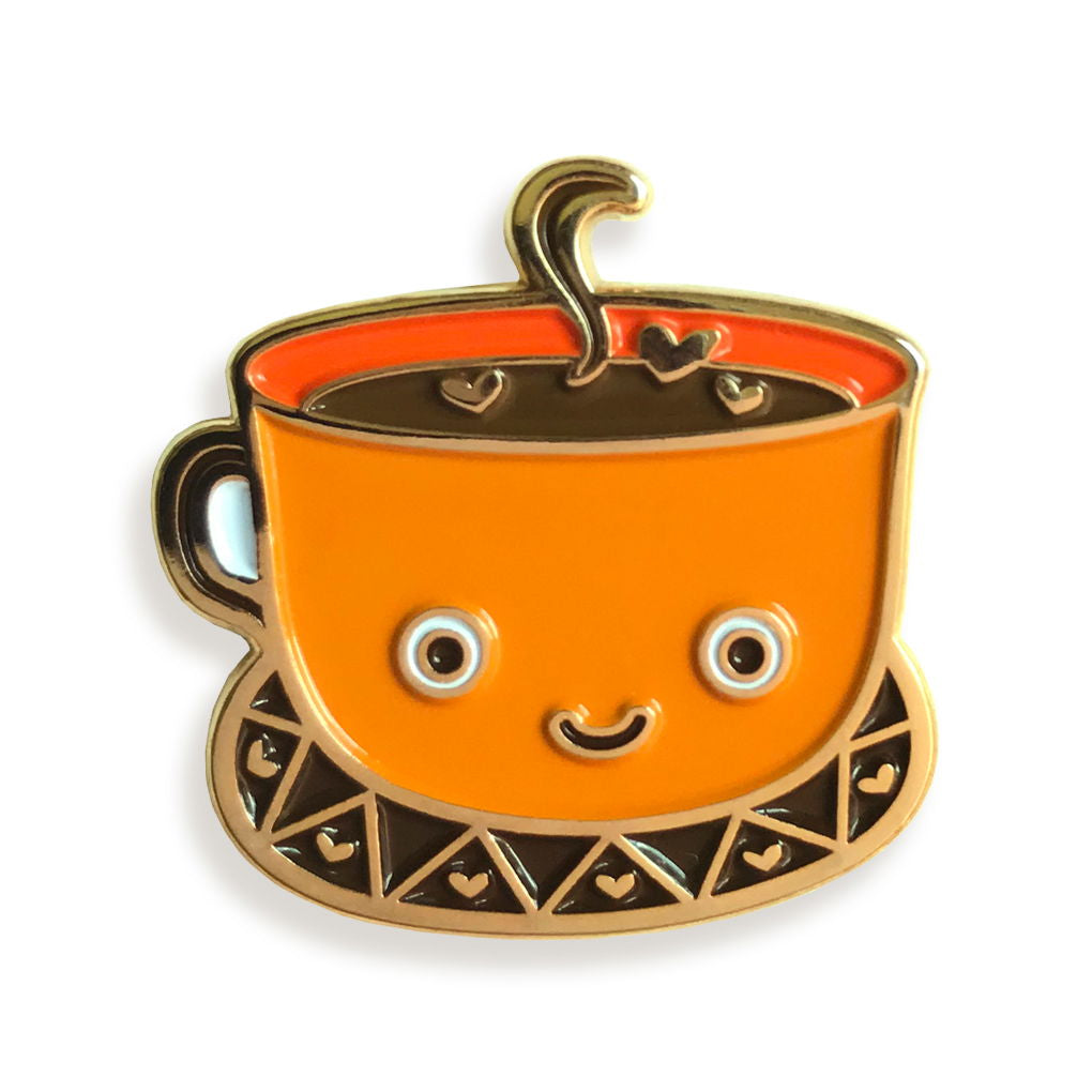 Hot Coffee Enamel Pin
