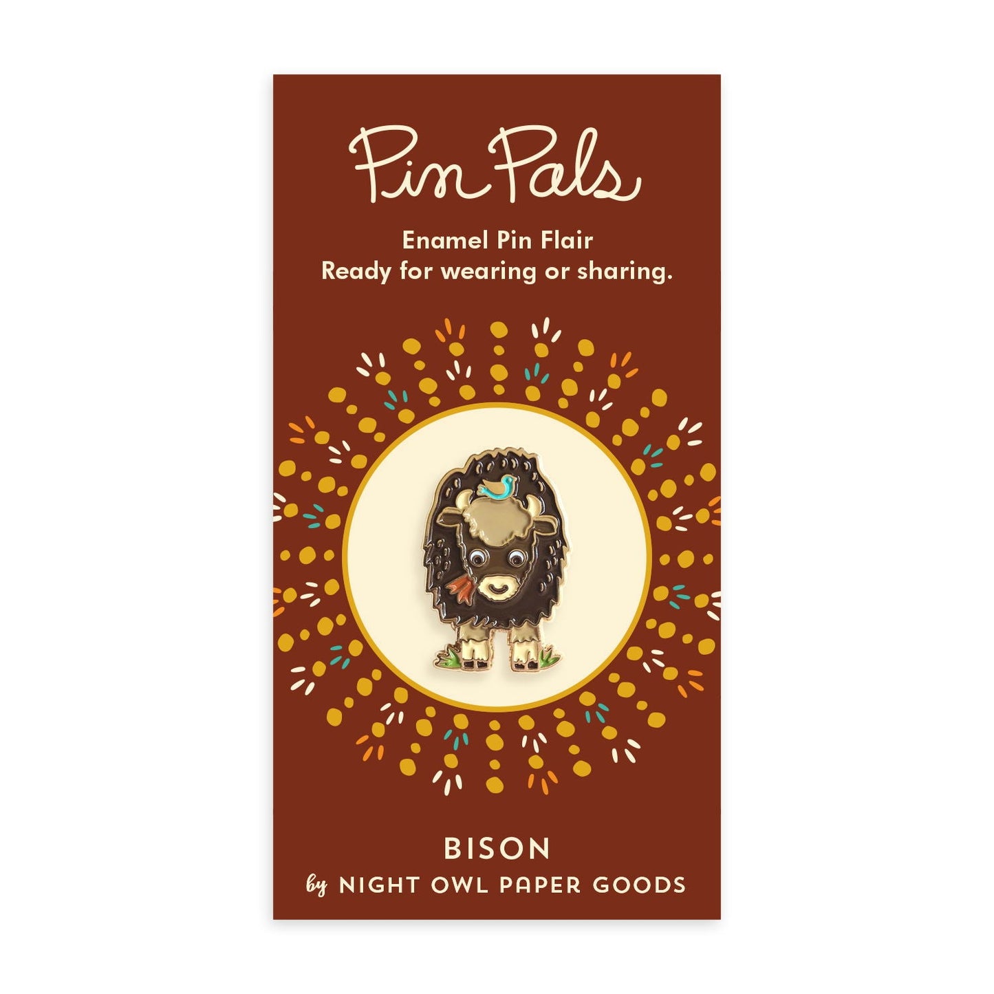 Bison Enamel Pin