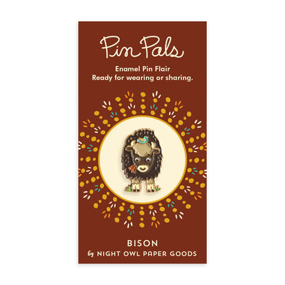 Bison Enamel Pin