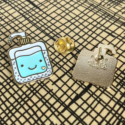 Happy Sanitizer Keychain + Pin Gift Set