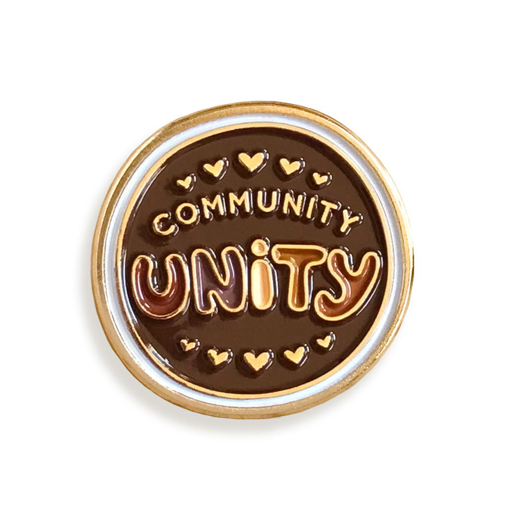 Unity Brown Enamel Pin