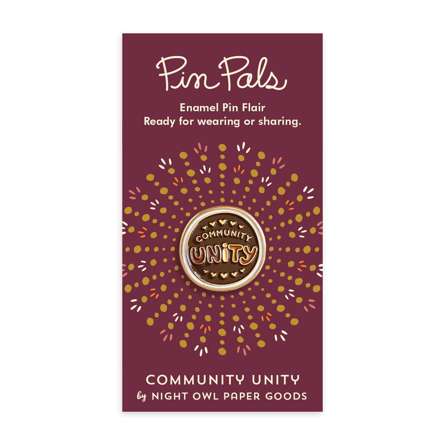 Unity Brown Enamel Pin