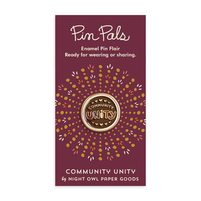 Unity Brown Enamel Pin