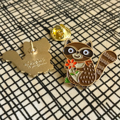 Raccoon Enamel Pin