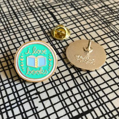 Love Books Enamel Pin