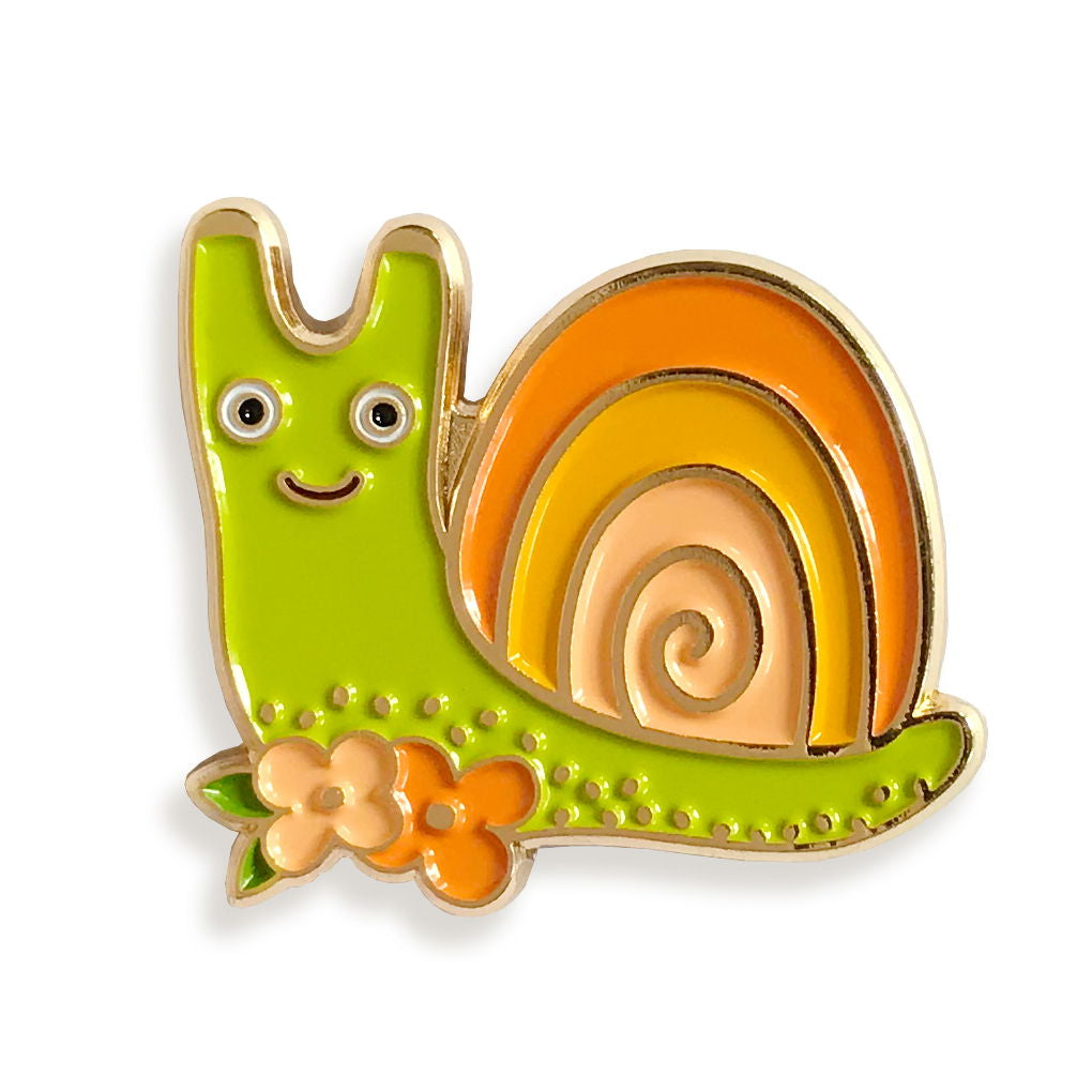 Snail Tales Book Buddies Wood Mini Bookmark + Pin Gift Set