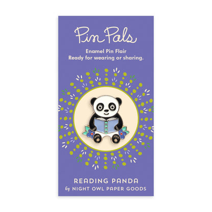 Reading Panda Enamel Pin
