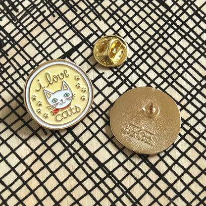Love Cats Enamel Pin