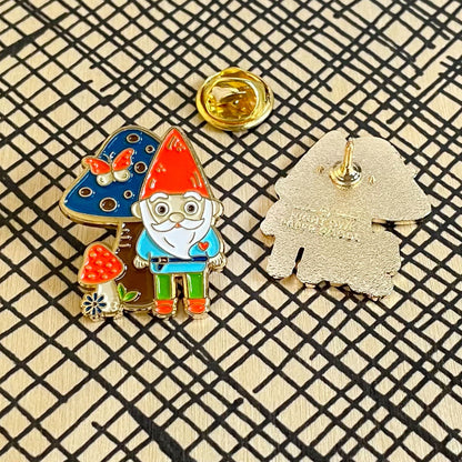 Gnome Enamel Pin