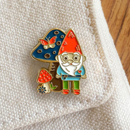 Gnome Enamel Pin