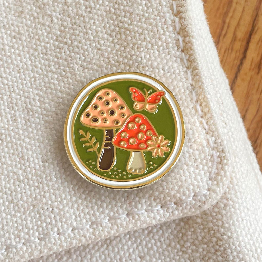 Mushrooms Enamel Pin