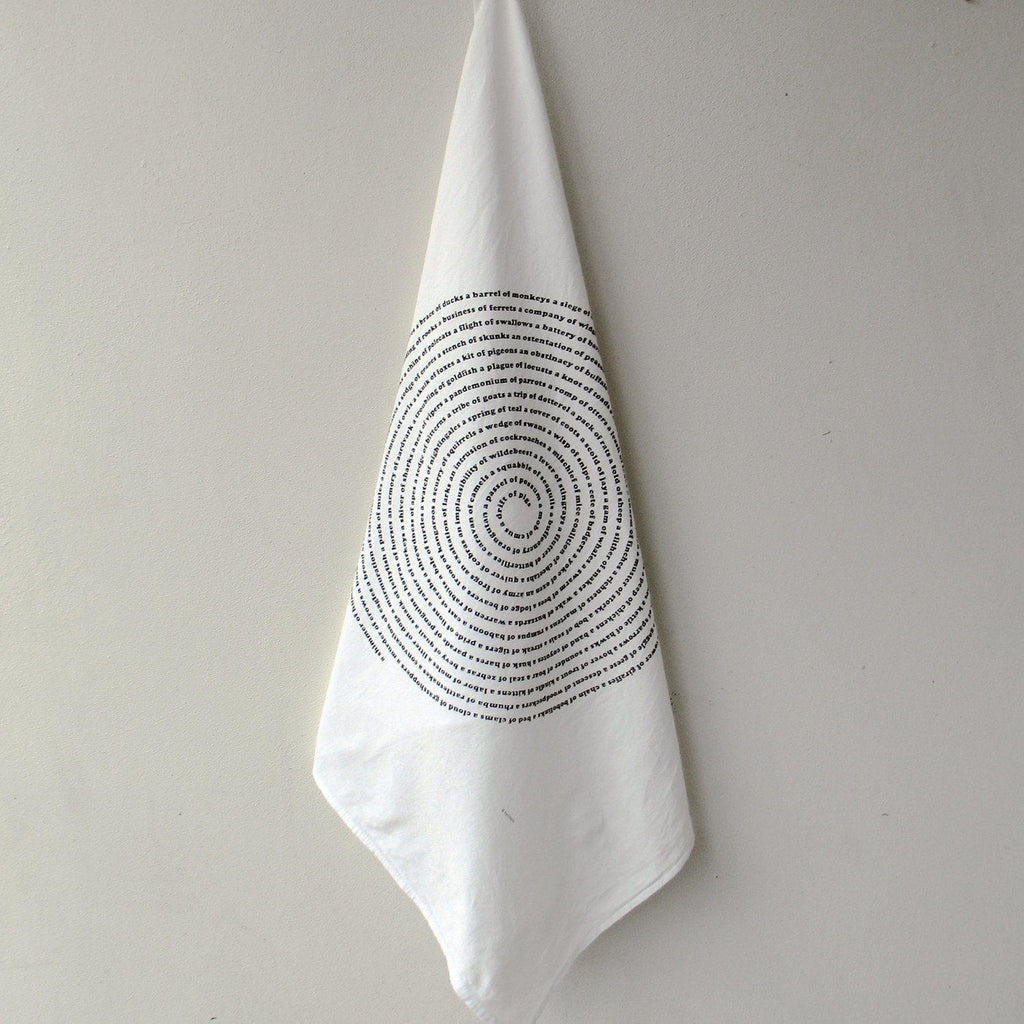 Animal Collective Nouns Flour Sack Kitchen Towel