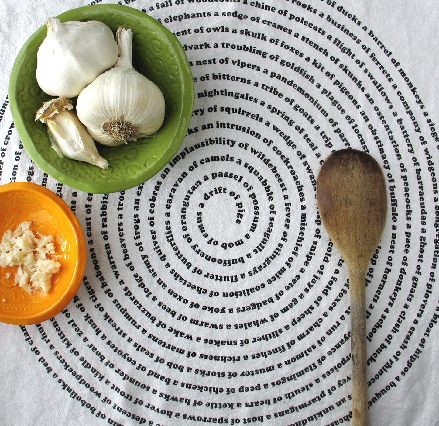 Animal Collective Nouns Flour Sack Kitchen Towel