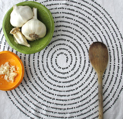 Animal Collective Nouns Flour Sack Kitchen Towel