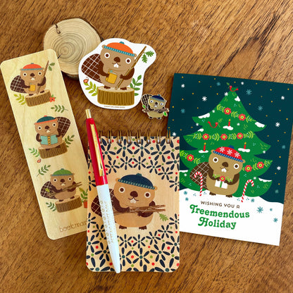 Beaver Wood Mini Notepad