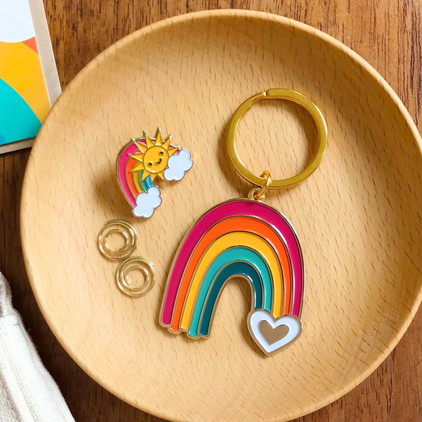 Sunny Rainbow Enamel Pin