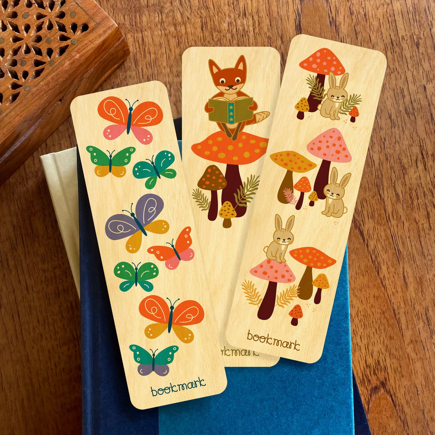 Foxy Fables Wood Bookmark
