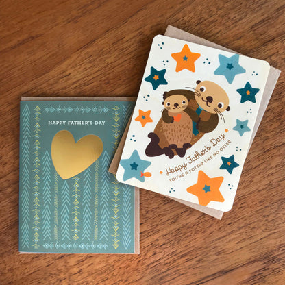 Otter Dad Wood Father's Day Card