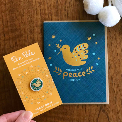 Gold Dove Gold Foil Holiday Card