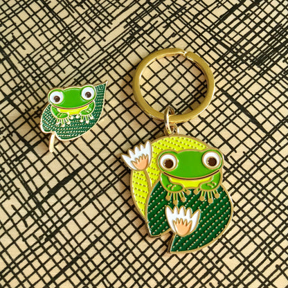 Frog Enamel Keychain