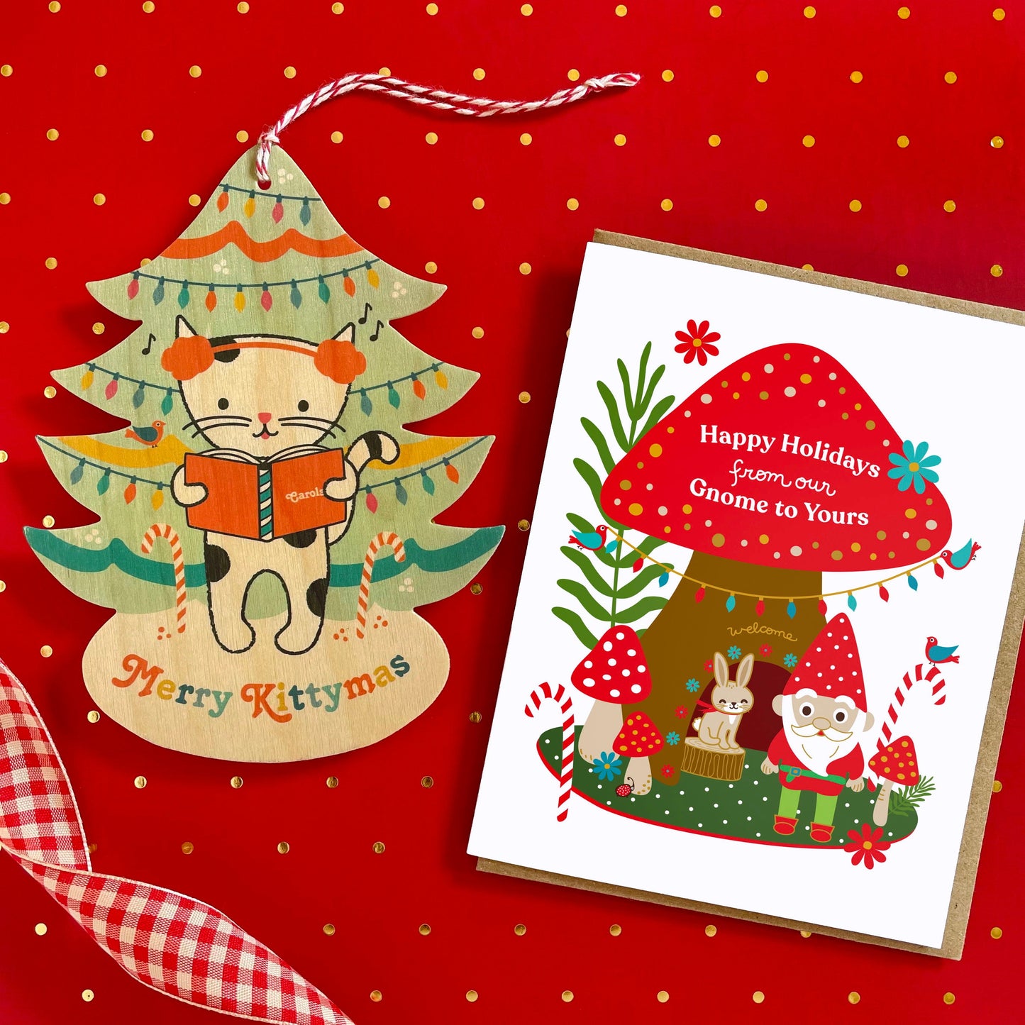 Gnome Home Holiday Card