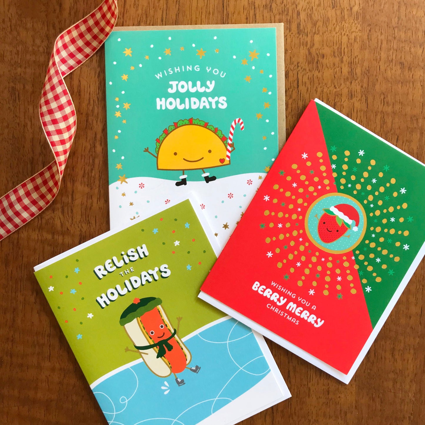 Taco Gold Foil Holiday Card