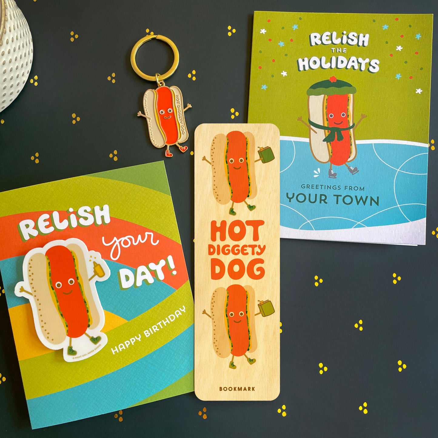 Hot Dog Wood Bookmark