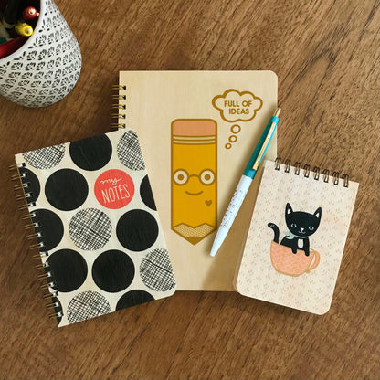 Big Dots Notes Pocket-Size Wood Notebook