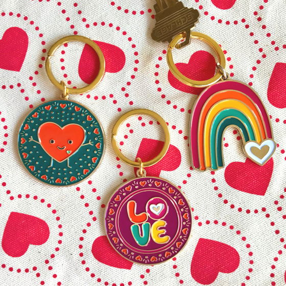 Love Enamel Keychain