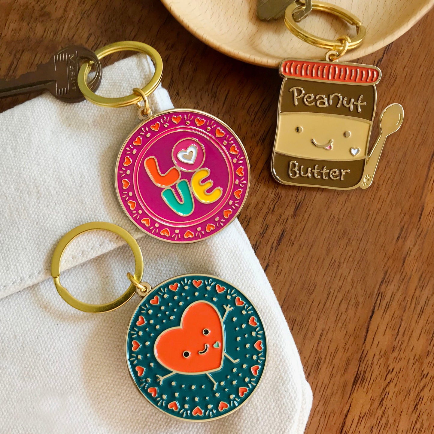 Love Enamel Keychain