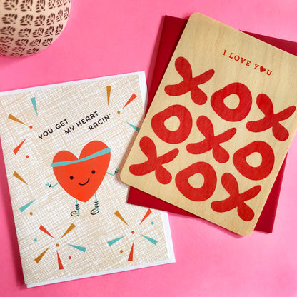 Xoxo Love Real Wood Notecard
