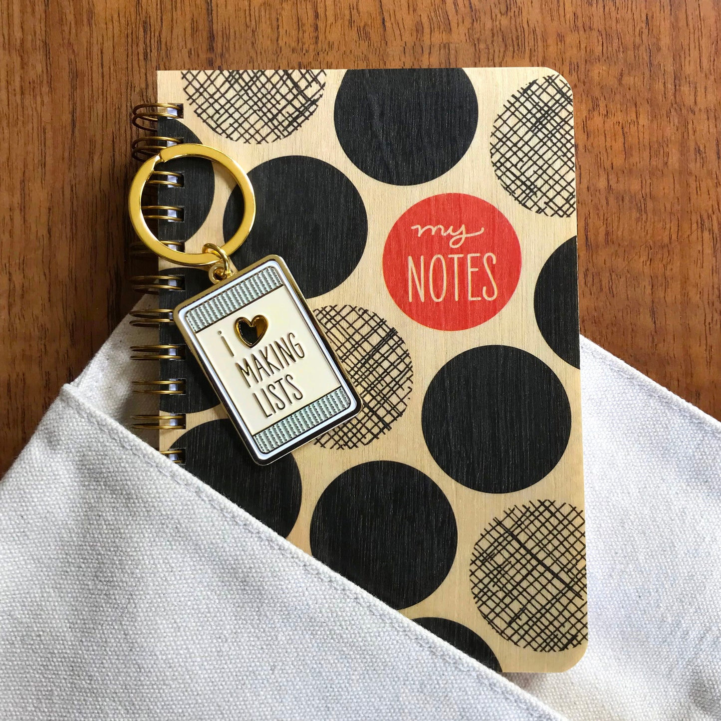 Big Dots Notes Pocket-Size Wood Notebook