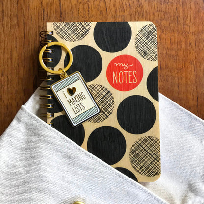 Making Lists Enamel Keychain