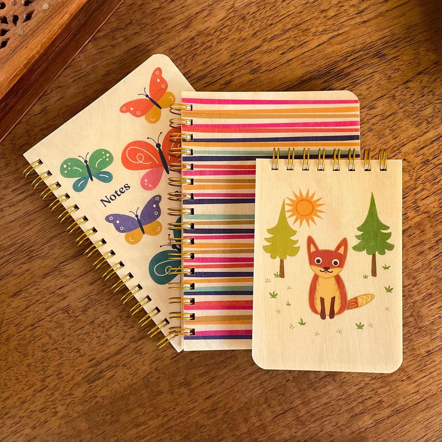 Fox Wood Mini Notepad