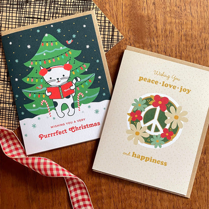 Caroling Kitty Holiday Card