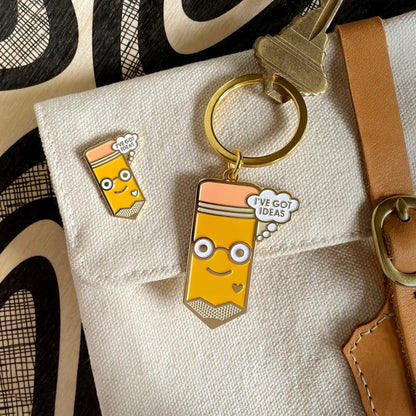 Idea Pencil Enamel Keychain