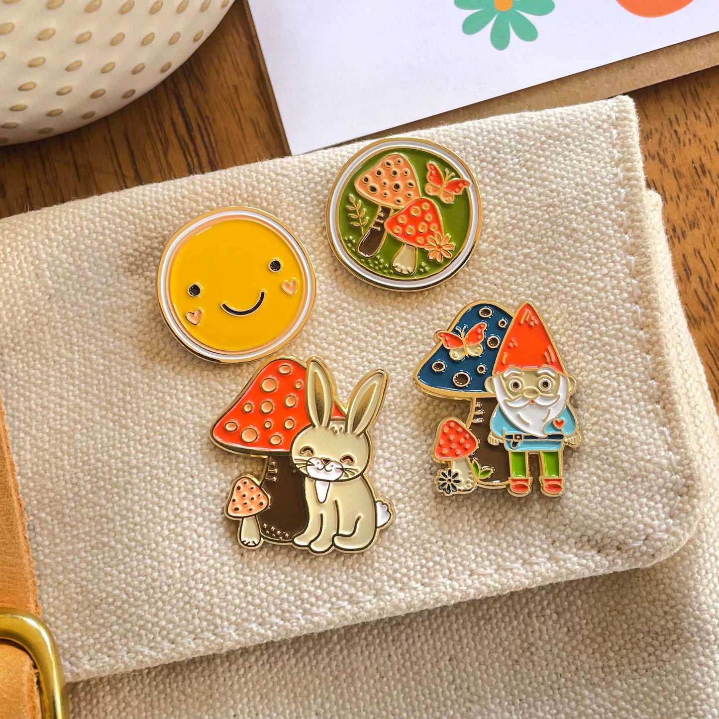 Mushrooms Enamel Pin