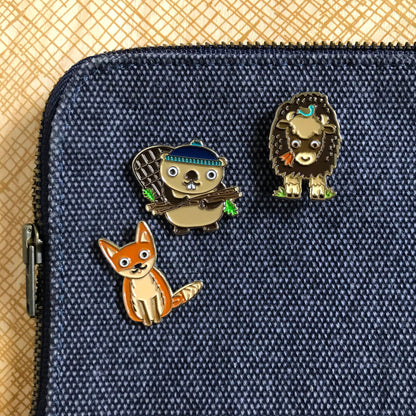 Fox Enamel Pin