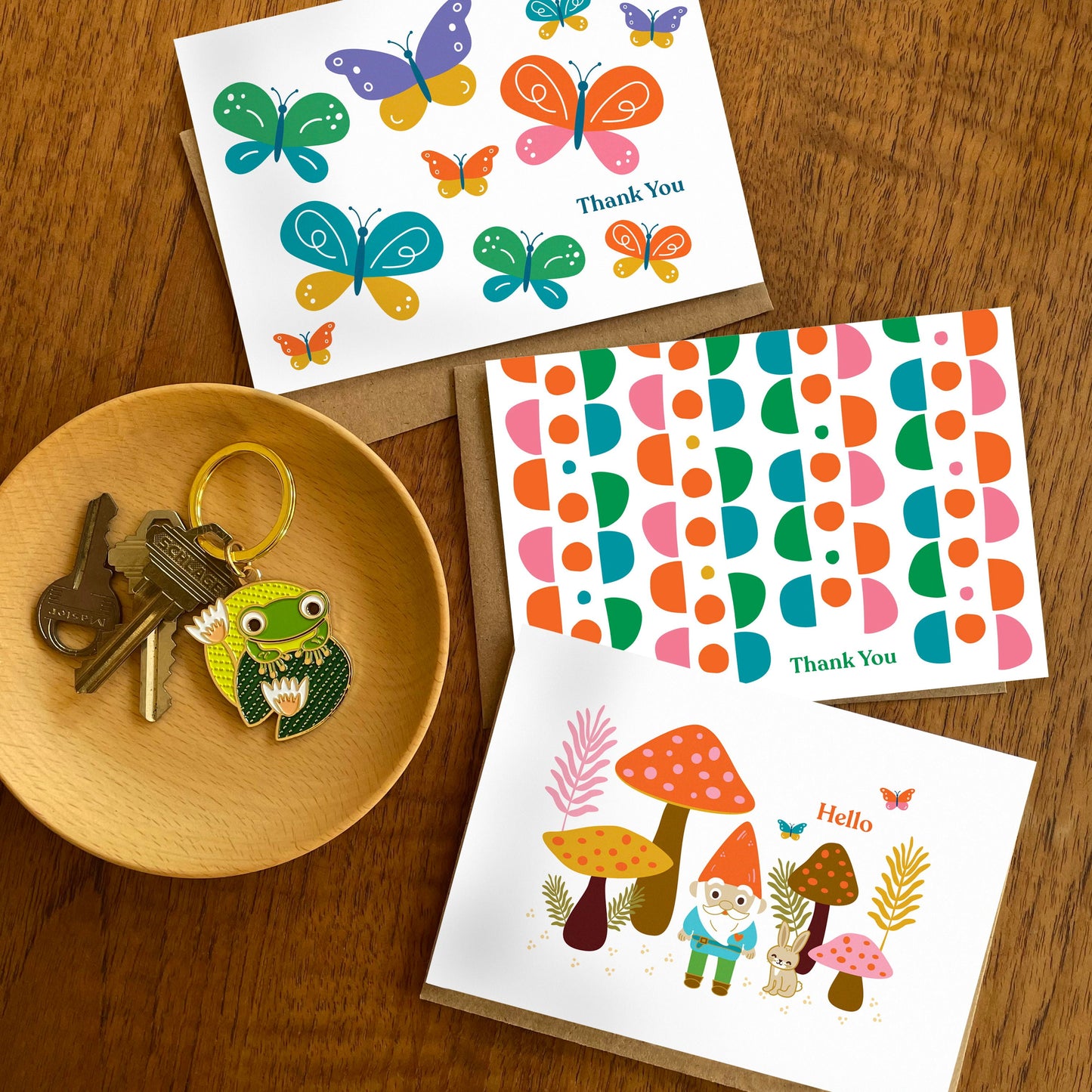 Frog Enamel Keychain